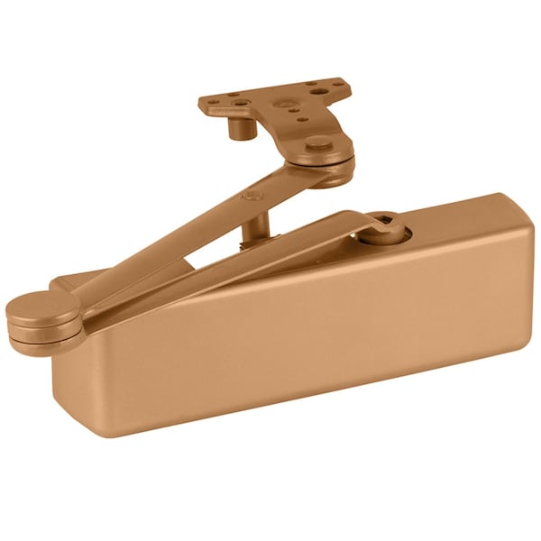 Grade 1 Surface Door Closer, Hold Open Cush Arm, Push Side Mounting, 110 Degree Swing, Adjustable Si